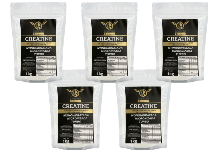 Combo 5 Creatina 5kg TURBO Monohidratada Spartan Strong